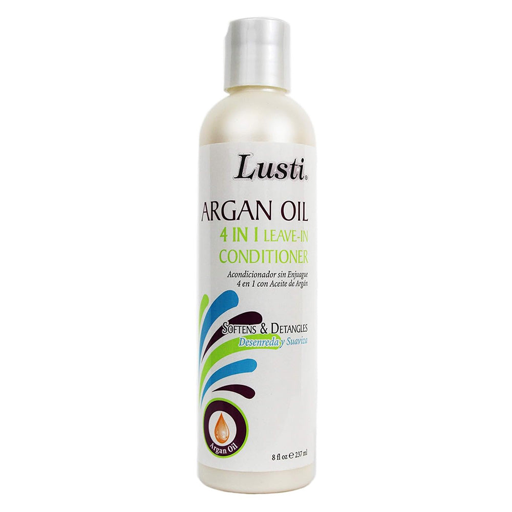 Lusti Argan Oil 4 in 1 Leave In Conditioner Softens and Detangles Hair 8Oz (237ml)